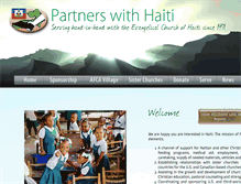 Tablet Screenshot of partnerswithhaiti.org
